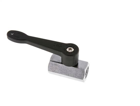 G 1/4 Zoll 2-Wege-Messing Mini-Kugelhahn Langer Griff 15 Bar