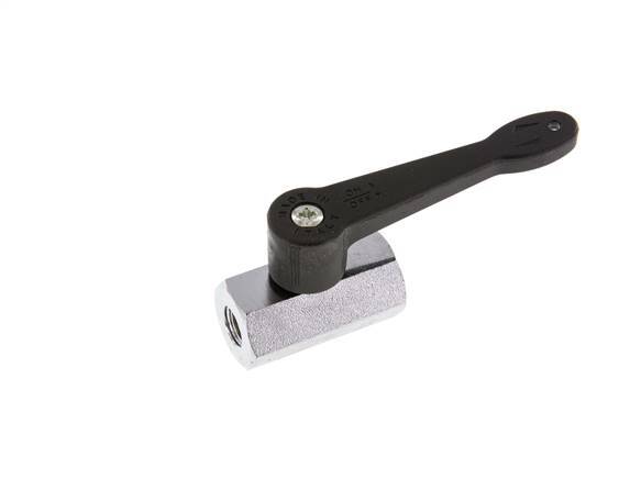 G 1/8 Zoll 2-Wege-Messing Mini-Kugelhahn Langer Griff 15 Bar