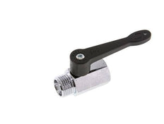 Männlich bis weiblich G 1/2 Zoll 2-Wege-Messing Mini-Kugelhahn langer Griff 15 Bar