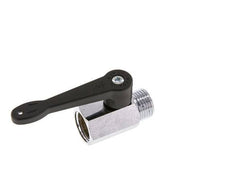 Männlich bis weiblich G 1/2 Zoll 2-Wege-Messing Mini-Kugelhahn langer Griff 15 Bar