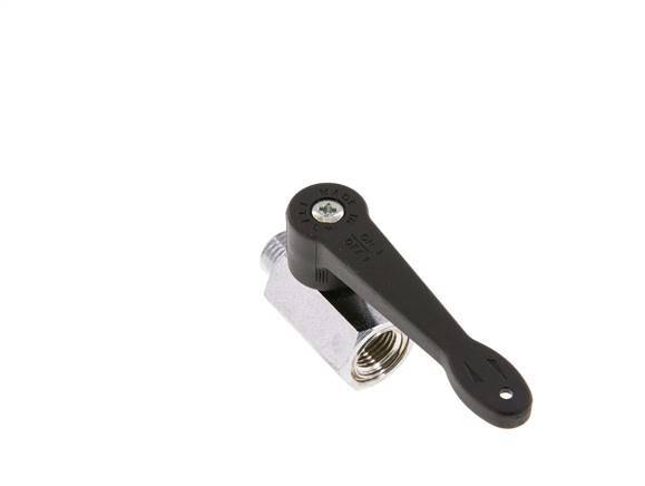 Männlich bis weiblich G 1/4 Zoll 2-Wege-Messing Mini-Kugelhahn langer Griff 15 Bar