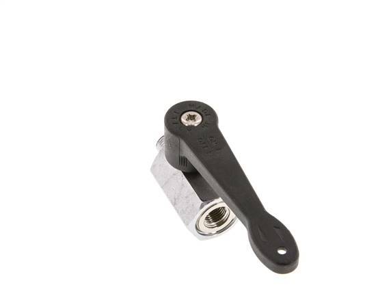 Männlich bis weiblich G 1/8 Zoll 2-Wege-Messing Mini-Kugelhahn langer Griff 15 Bar