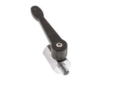 Männlich bis weiblich G 1/8 Zoll 2-Wege-Messing Mini-Kugelhahn langer Griff 15 Bar