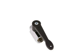 Männlich bis weiblich G 3/8 Zoll 2-Wege-Messing Mini-Kugelhahn langer Griff 15 Bar