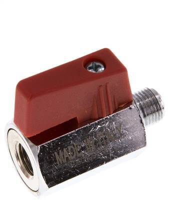 Männlich bis weiblich G 1/8 Zoll 2-Wege-Messing Mini-Kugelhahn 15 Bar