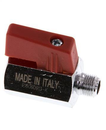 Männlich bis weiblich G 1/8 Zoll 2-Wege-Messing Mini-Kugelhahn 15 Bar