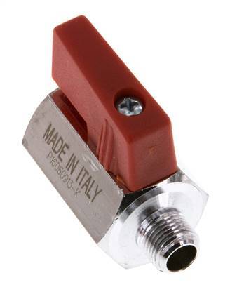 Männlich bis weiblich G 1/8 Zoll 2-Wege-Messing Mini-Kugelhahn 15 Bar