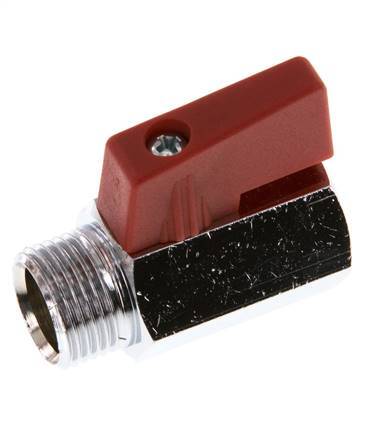 Männlich bis weiblich G 3/8 Zoll 2-Wege-Messing Mini-Kugelhahn 15 Bar