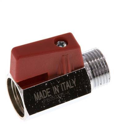 Männlich bis weiblich G 3/8 Zoll 2-Wege-Messing Mini-Kugelhahn 15 Bar