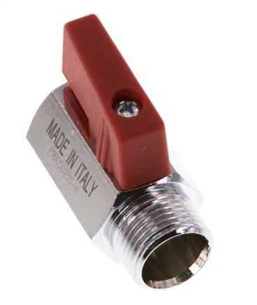 Männlich bis weiblich G 3/8 Zoll 2-Wege-Messing Mini-Kugelhahn 15 Bar