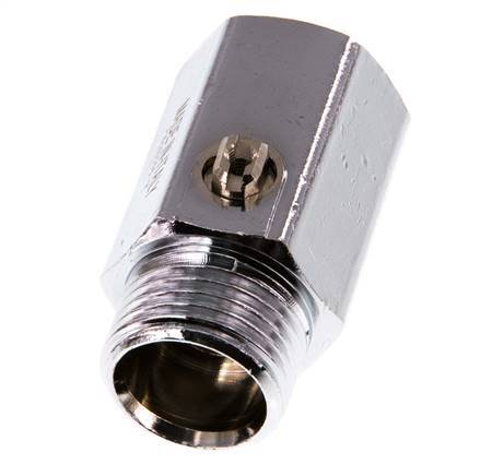 Männlich bis weiblich G 1/2 Zoll 2-Wege-Messing Mini-Kugelhahn Schraubendreher betätigt 15 Bar