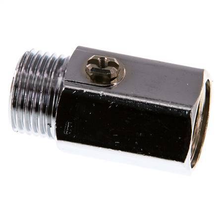 Männlich bis weiblich G 1/2 Zoll 2-Wege-Messing Mini-Kugelhahn Schraubendreher betätigt 15 Bar