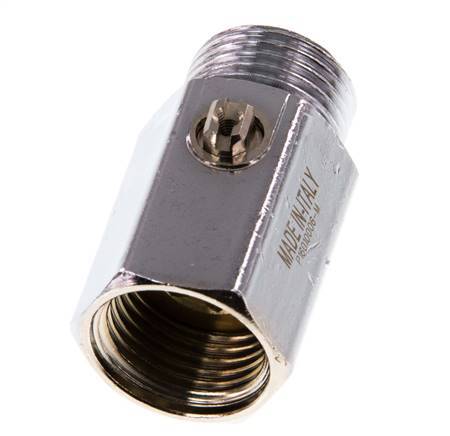 Männlich bis weiblich G 1/2 Zoll 2-Wege-Messing Mini-Kugelhahn Schraubendreher betätigt 15 Bar