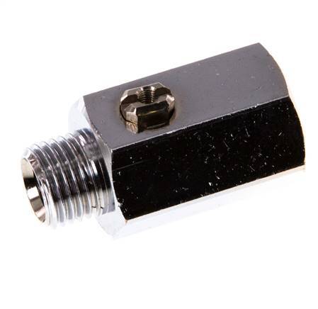 Männlich bis weiblich G 1/4 Zoll 2-Wege-Messing Mini-Kugelhahn Schraubendreher betätigt 15 Bar