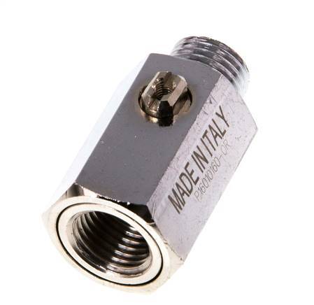 Männlich bis weiblich G 1/4 Zoll 2-Wege-Messing Mini-Kugelhahn Schraubendreher betätigt 15 Bar