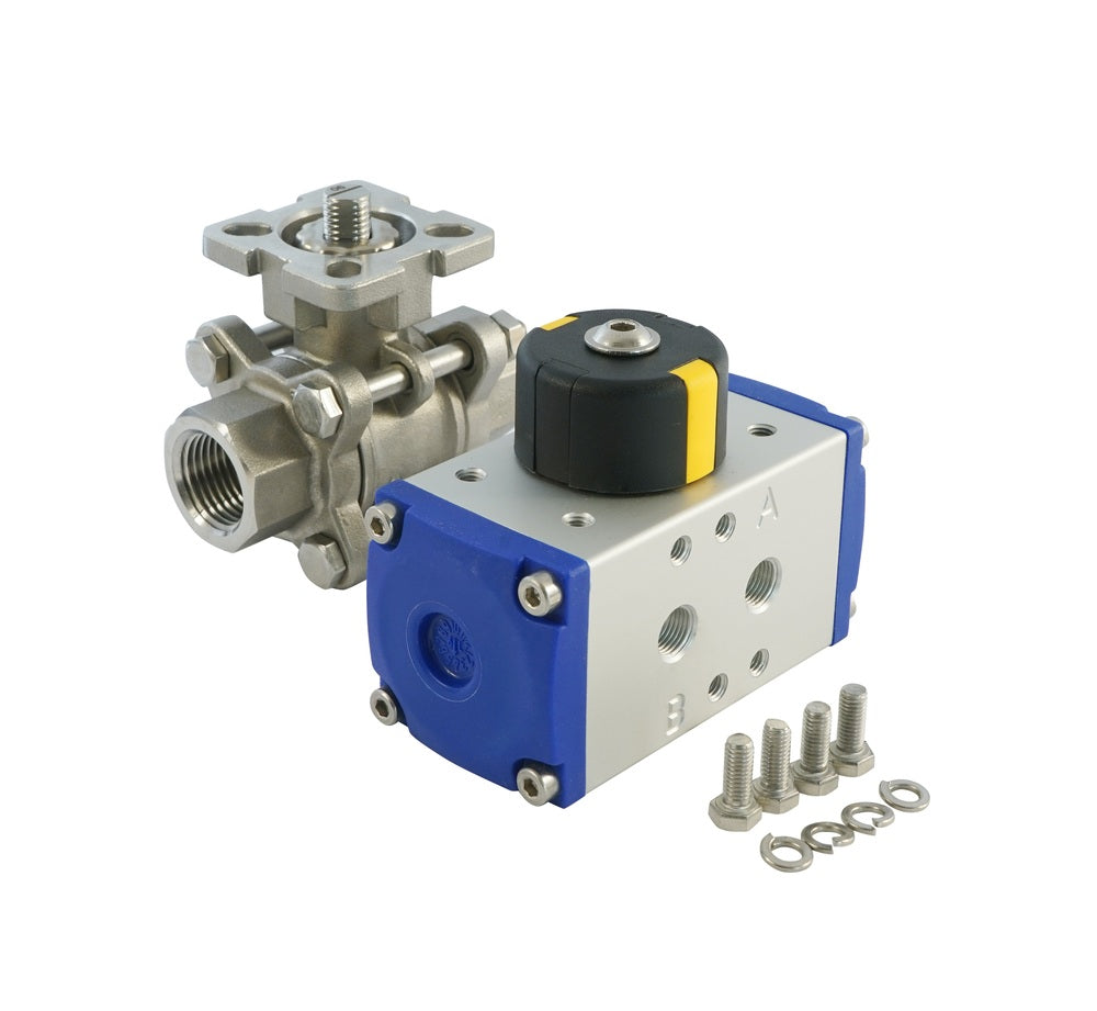 G1/4'' 2-Wege Kugelhahn aus rostfreiem Stahl Pneumatisch doppeltwirkend - BL2SA3