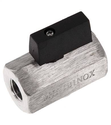 G 1/4 Zoll 2-Wege-Edelstahl-Mini-Kugelhahn 25 Bar