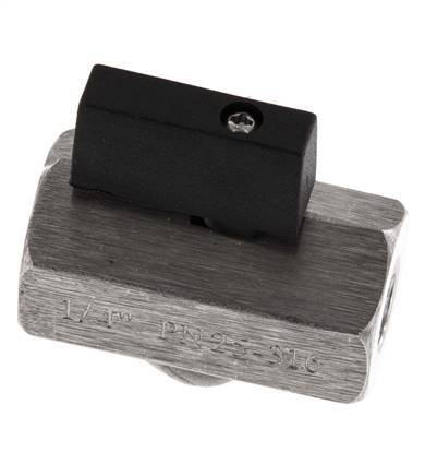 G 1/4 Zoll 2-Wege-Edelstahl-Mini-Kugelhahn 25 Bar