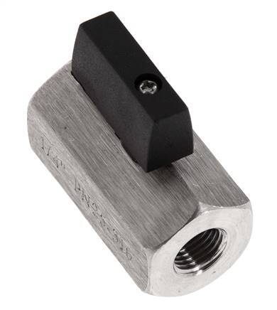 G 1/4 Zoll 2-Wege-Edelstahl-Mini-Kugelhahn 25 Bar