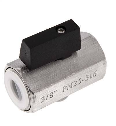 G 3/8 Zoll 2-Wege-Edelstahl-Mini-Kugelhahn 25 Bar