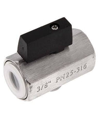 G 3/8 Zoll 2-Wege-Edelstahl-Mini-Kugelhahn 25 Bar