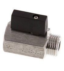 Männlich bis weiblich G 1/2 Zoll 2-Wege-Edelstahl Mini-Kugelhahn 25 Bar