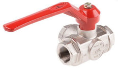 G1-1/2'' 3-Wege-Kugelhahn mit L-Anschluss Messing PTFE/NBR 35 bar - BL3BM