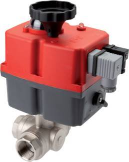 G1-1/2'' L-Anschluss 24-240V AC/DC Fail-Safe 3-Wege-Edelstahl-Kugelhahn