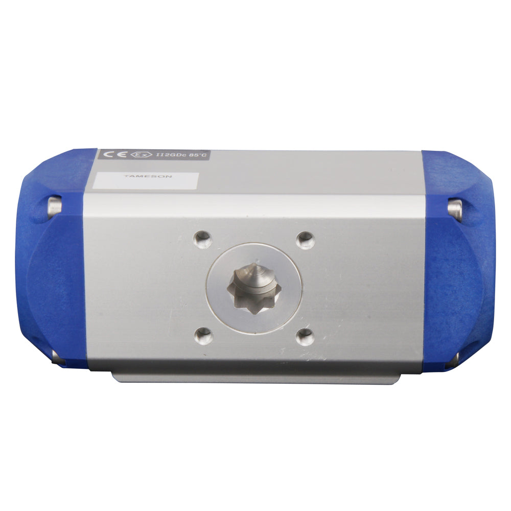 G3/4'' 3-Wege T-Anschluss Edelstahl Pneumatischer Kugelhahn Feder offen - BL3SA