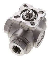 G3/8'' L-port 3-Way Stainless Steel Ball Valve ISO-Top 63bar - BL3SA
