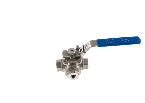 G 1/4 Zoll 3-Wege L-Port Edelstahl Kugelhahn