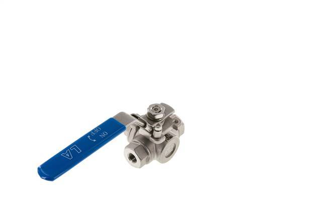 G 1/4 Zoll 3-Wege L-Port Edelstahl Kugelhahn