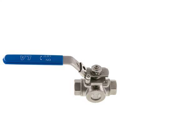 G 1/4 Zoll 3-Wege L-Port Edelstahl Kugelhahn