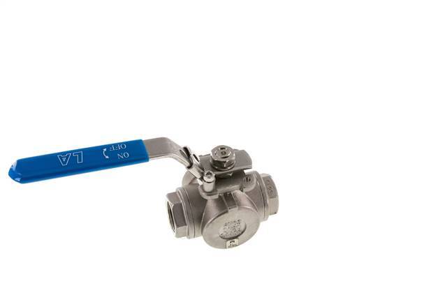 G 3/4 Zoll 3-Wege L-Port Edelstahl Kugelhahn