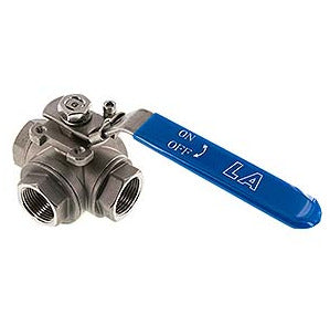 G 1/4 inch 3-Way L-port Stainless Steel Ball Valve