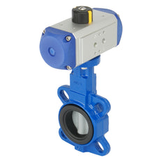Pneumatische Absperrklappe mit Zwischenflansch DN50 (2 Zoll) GG25-Edelstahl-EPDM Doppeltwirkend - BFLW