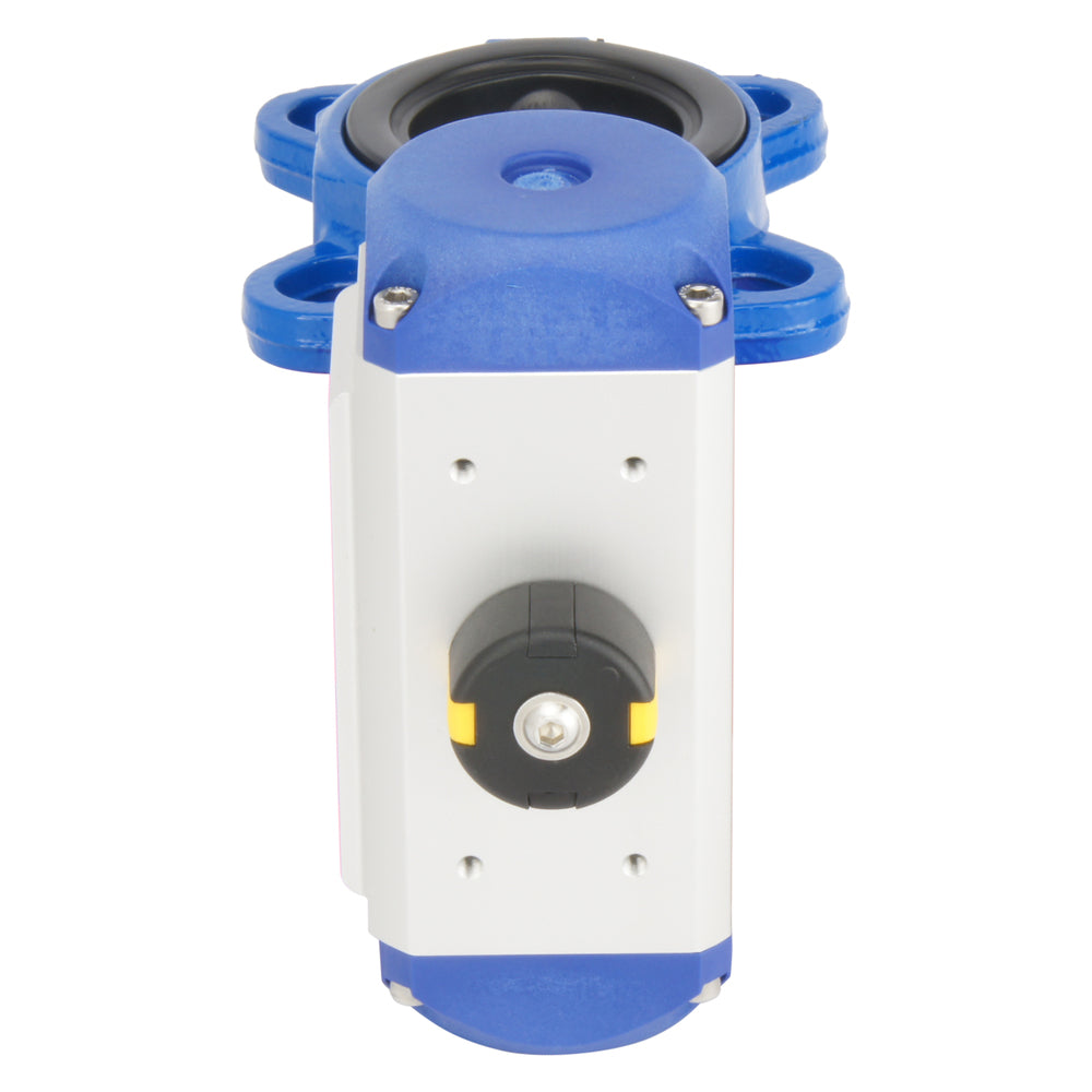 DN40 (1-1/2 inch) Wafer Pneumatic Butterfly Valve GGG40-Stainless Steel-EPDM Spring Closed - BFLW