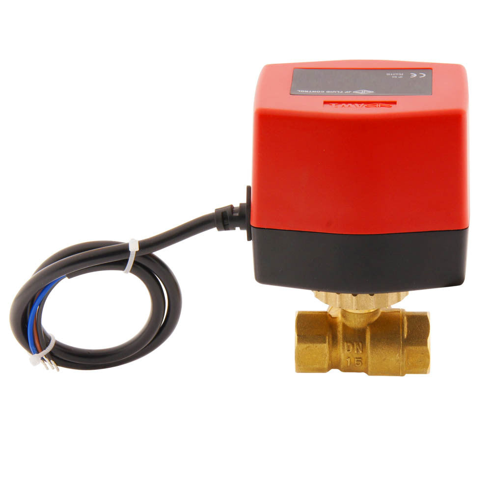 Elektrischer Kugelhahn BW3 1/2'' 3-Wege 24V AC 3-Punkt