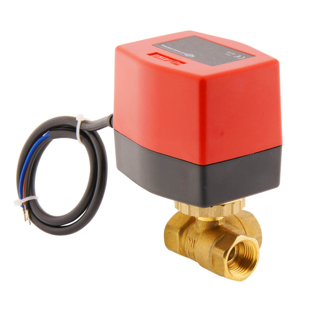 Elektrischer Kugelhahn BW3 1/2'' 3-Wege 120V AC 3-Punkt