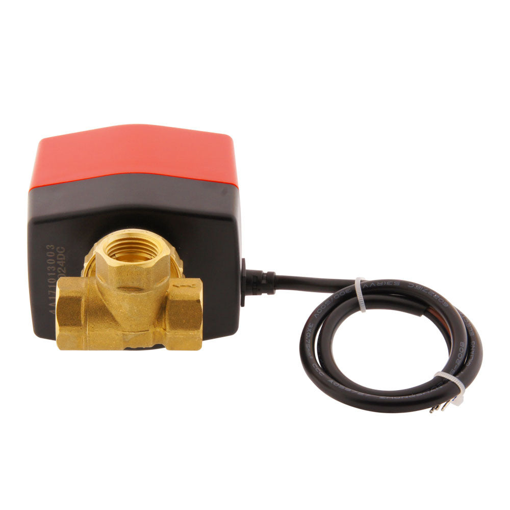 Elektrischer Kugelhahn BW3 1/2'' 3-Wege 120V AC 3-Punkt