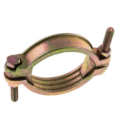 Schlauchschelle aus Temperguss 94-115 mm mit Drehklauenkupplung DIN 20039A