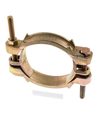 Temperguss-Schlauchschelle 113-127 mm mit Drehklauenkupplung DIN 20039A