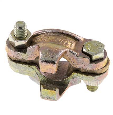 Safety Malleable Cast Iron Hose Clamp 22-29 mm Twist Claw Coupling DIN 20039B [2 Pieces]