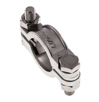 Edelstahl-Schlauchschelle 32-40 mm mit Drehklauenkupplung DIN 20039A