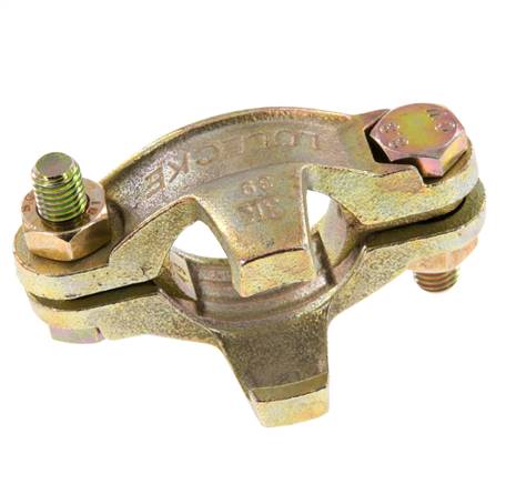 Sicherheits-Schlauchschelle aus Temperguss 35-42 mm mit Drehklauenkupplung DIN 20039B