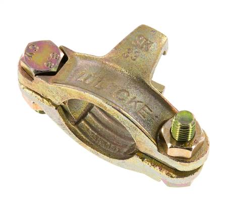 Sicherheits-Schlauchschelle aus Temperguss 35-42 mm mit Drehklauenkupplung DIN 20039B