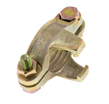 Sicherheits-Schlauchschelle aus Temperguss 35-42 mm mit Drehklauenkupplung DIN 20039B