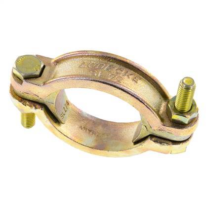 Temperguss-Schlauchschelle 56-72 mm mit Drehklauenkupplung DIN 20039A