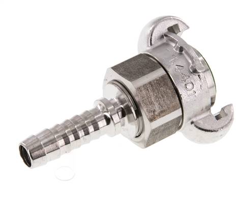 Edelstahl DN 10 DIN 3238 Drehklauenkupplung 13 mm (1/2'') Schlauchbolzen