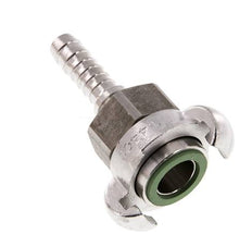 Edelstahl DN 10 DIN 3238 Drehklauenkupplung 13 mm (1/2'') Schlauchbolzen